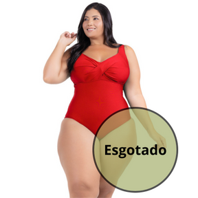 Maiô Plus Size Curvea Modela Cintura Liso