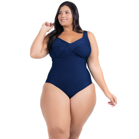Maiô Plus Size Curvea Modela Cintura Liso