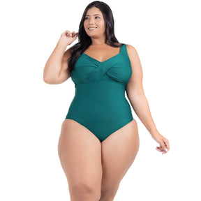 Maiô Plus Size Curvea Modela Cintura Liso