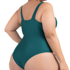 Maiô Plus Size Curvea Modela Cintura Liso