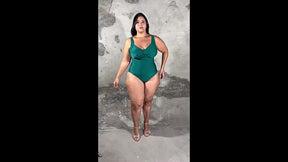 Maiô Plus Size Curvea Modela Cintura Liso