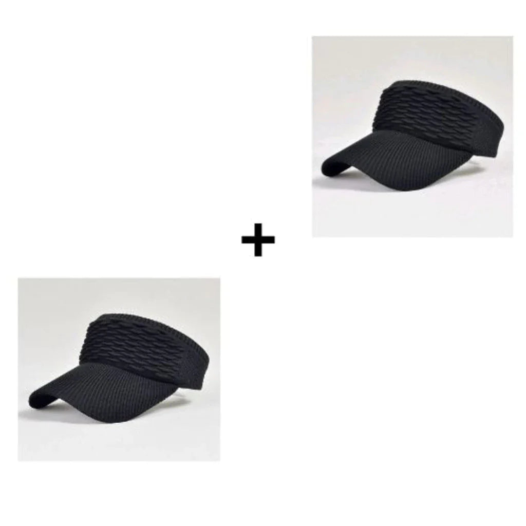 Kit 2 Chapéu/Boné Feminino De Aba Longa Respirável Com Viseira Para Uso Externo Em Cor Lisa lindo