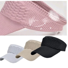 Kit 2 Chapéu/Boné Feminino De Aba Longa Respirável Com Viseira Para Uso Externo Em Cor Lisa lindo